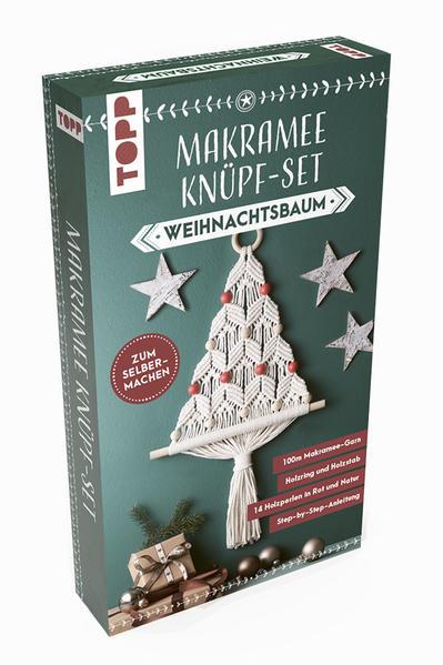 Makramee Knüpf-Set Weihnachtsbaum - Anleitung und Material für 1 Weihnachtsbaum