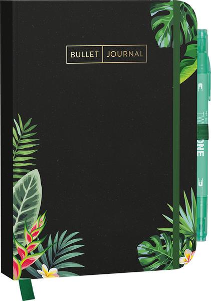 Bullet Journal &quot;Aloha&quot; mit original Tombow TwinTone Dual-Tip Marker 86 mint green