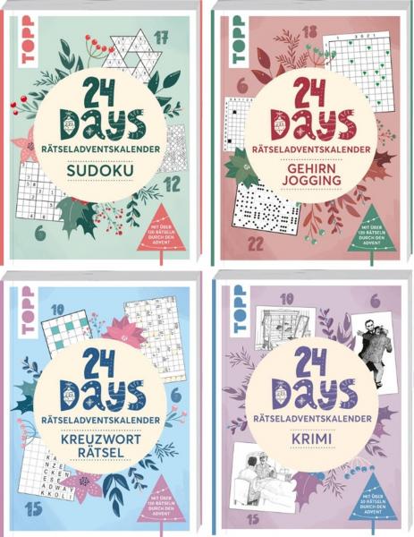 Sparpaket - 4er Set 24 DAYS RÄTSELADVENTSKALENDER (Mängelexemplare)