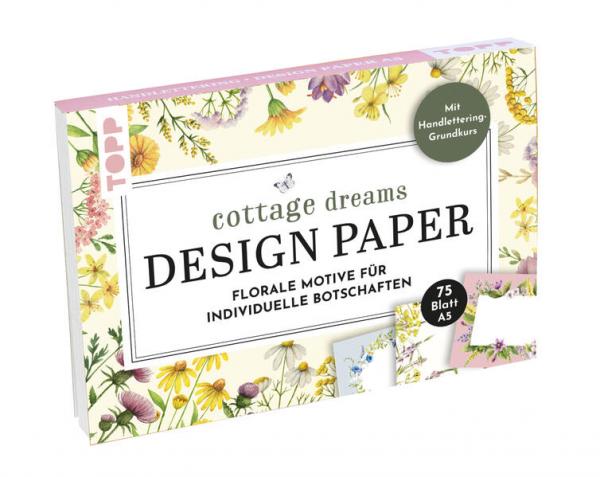 Handlettering Design Paper Block Cottage Dreams A5 - 75 feste Motivpapiere